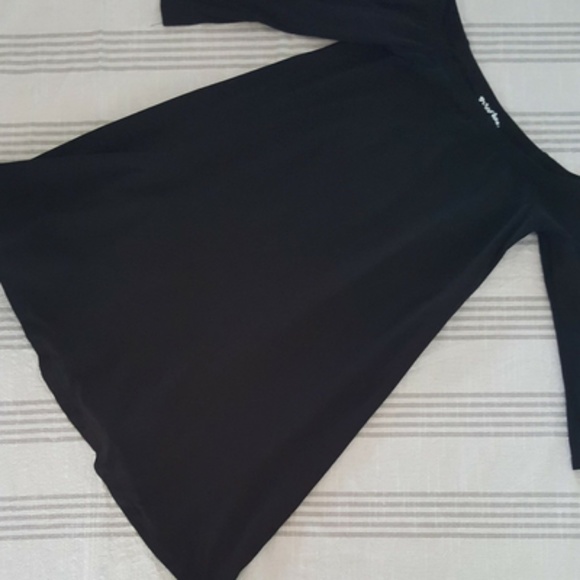 Off The Shoulder Shift Dress Black - Picture 3 of 4